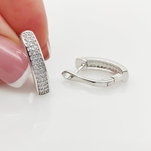 Ezüst sokköves fülbevaló