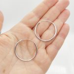 Ezüst minimál karika fülbevaló