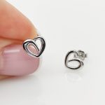 Ezüst szív fülbevaló