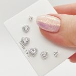 Ezüst fülbevaló trió