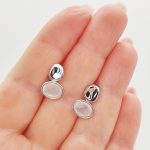 Ezüst fülbevaló hegyi kristállyal