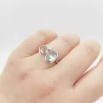 Ezüst gyűrű színes cirkóniákkal