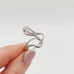 Ezüst modern gyűrű cirkóniával