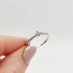 Ezüst modern gyűrű cirkóniával