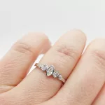 Ezüst modern gyűrű cirkóniával