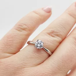 Ezüst szoliter gyűrű cirkóniával