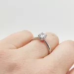 Ezüst szoliter gyűrű cirkóniával