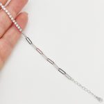 Ezüst modern karlánc cirkóniákkal