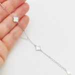 Ezüst karlánc gyöngyház lóherékkel