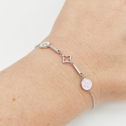 Ezüst karlánc virág medálokkal