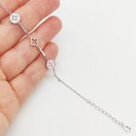 Ezüst karlánc virág medálokkal