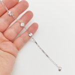 Ezüst modern karlánc cirkóniákkal