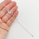 Ezüst modern karlánc cirkóniákkal