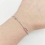 Ezüst modern karlánc cirkóniákkal