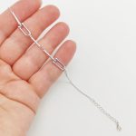 Ezüst modern karlánc cirkóniákkal