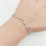 Ezüst modern karlánc cirkóniákkal