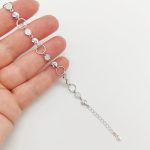 Ezüst modern karlánc cirkóniákkal