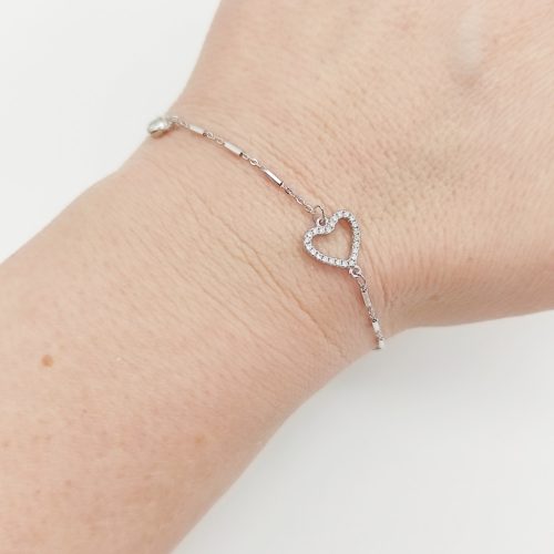 Ezüst karlánc szív medálla