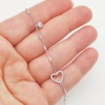 Ezüst karlánc szív medálla