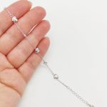 Ezüst karlánc szívekkel