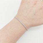 Ezüst szikrázó tennis karlánc