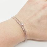 Ezüst dupla soros modern karlánc