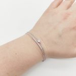 Ezüst dupla soros modern karlánc