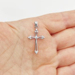Ezüst köves kereszt medál