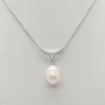 Ezüst nyaklánc tenyésztett gyönggyel