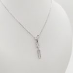 Ezüst modern nyaklánc cirkóniákkal