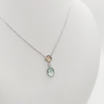 Ezüst nyaklánc színes cirkóniákkal