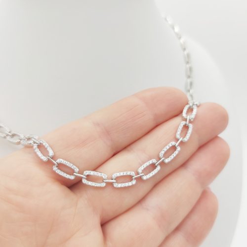 Ezüst nyakék cirkóniákkal