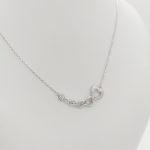 Ezüst nyaklánc szív-kvartettel