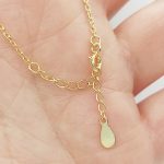 Aranyozott ezüst gyermek nyaklánc rózsaszín szív medállal