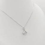 Ezüst nyaklánc dupla köves medállal