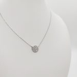 Ezüst nyaklánc fehér opál életfa medállal