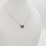 Ezüst nyaklánc fehér opál életfa medállal