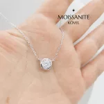 Ezüst egy köves nyaklánc Moissanite kővel
