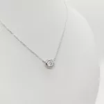 Ezüst egy köves nyaklánc Moissanite kővel