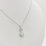 Ezüst nyaklánc amazonit medállal