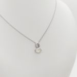 Ezüst nyaklánc hegyi kristály medállal