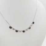 Ezüst nyaklánc obszidiánnal