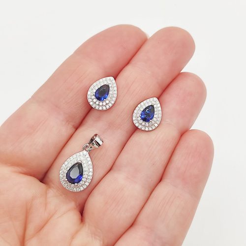 Ezüst elegáns cirkónia köves szett