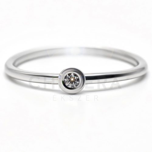 Assisi arany eljegyzési gyűrű gyémánttal