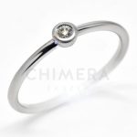 Assisi arany eljegyzési gyűrű gyémánttal