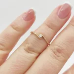 Vicenza arany eljegyzési gyűrű gyémánttal