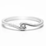 Vicenza arany eljegyzési gyűrű gyémánttal