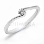 Vicenza arany eljegyzési gyűrű gyémánttal