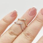 Fehér arany gyűrű gyémánttal