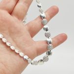 Ezüst kerek mintás szegedi nyakék - 40 cm